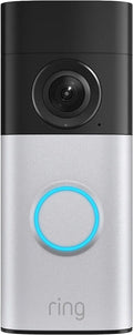 Ring Battery Doorbell 2K Plus, Nickel Silver