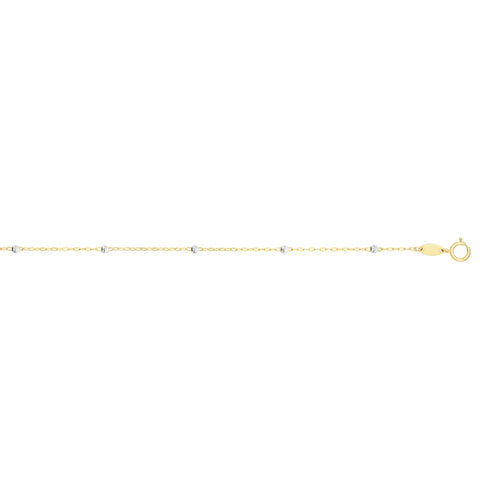 14K Bead Saturn Chain