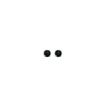 14K Black CZ Earrings, White