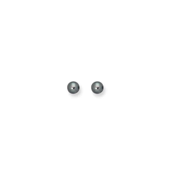 Black Pearl Earrings, 7mm