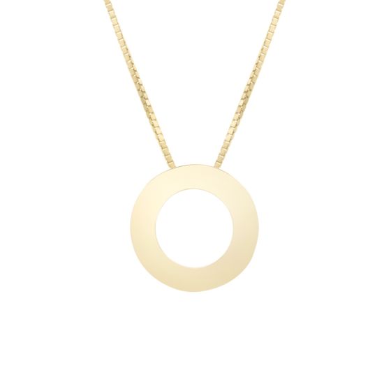 14K Block Letter Initial Necklace