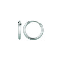14K Endless Hoop Earrings, White Gold