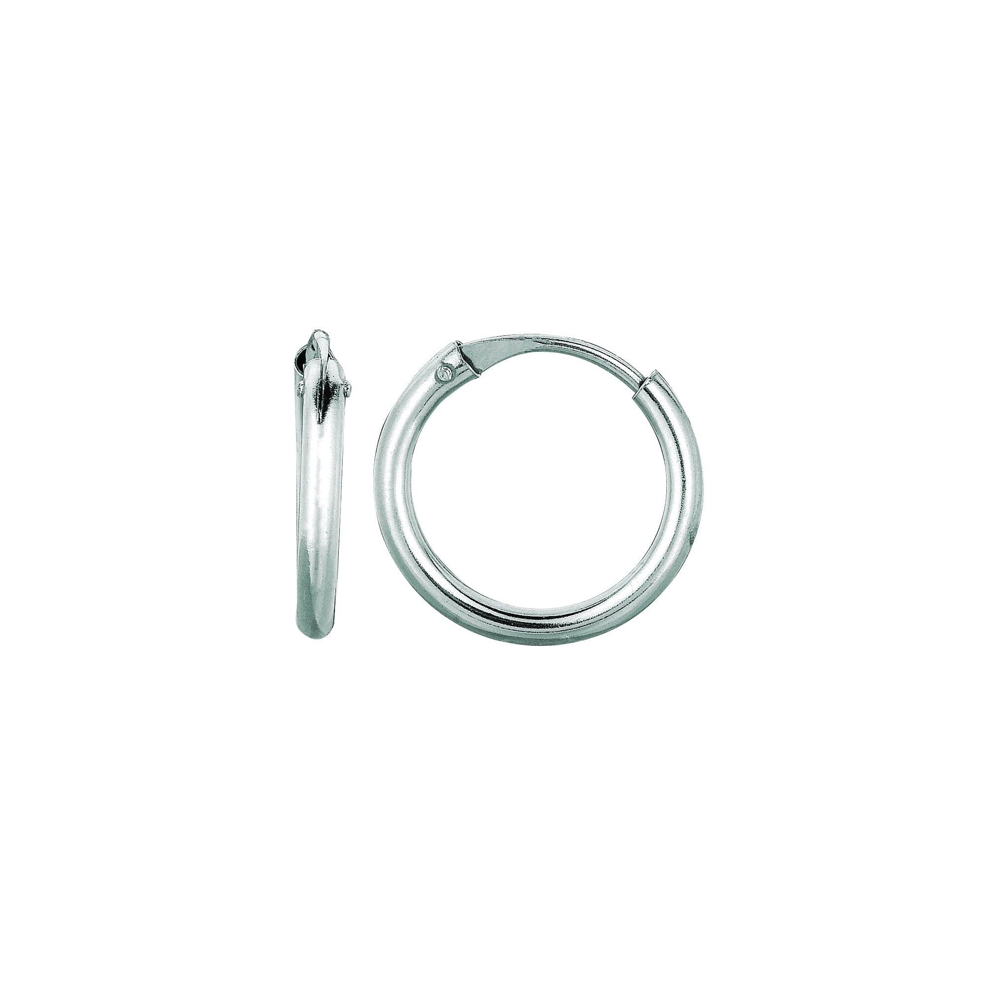 Endless Hoop Earrings, White Gold