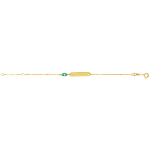 14K Evil Eye Bracelet, Children's