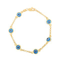 14K Evil Eye Bracelet, Children's