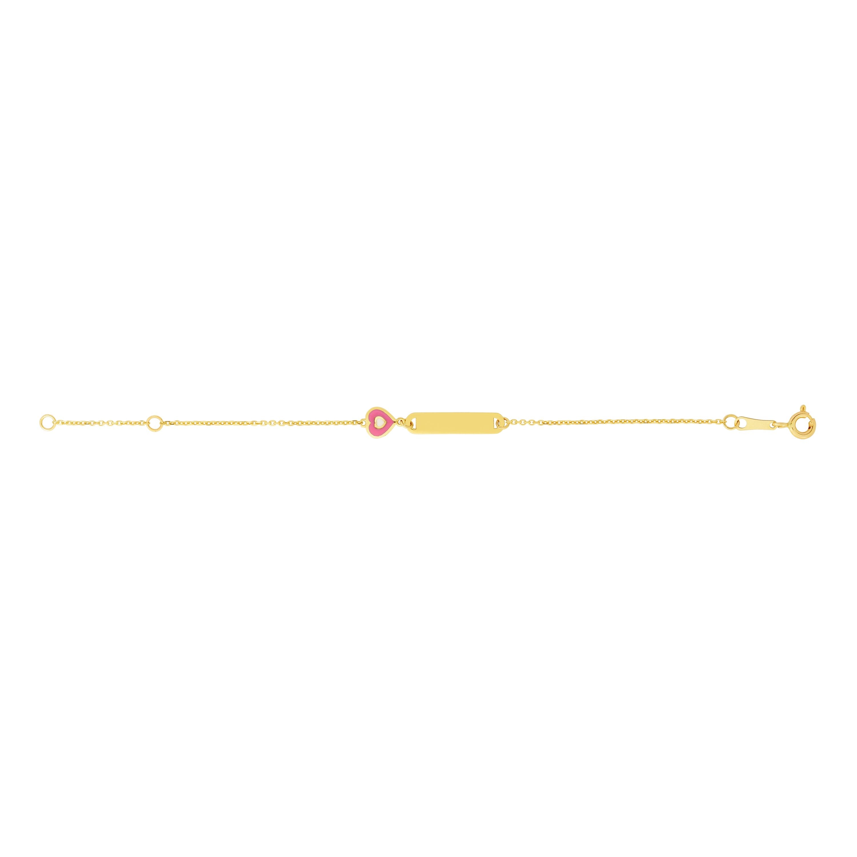 14K Heart Charm Bracelet, Children's
