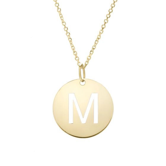 14K Initial Pendant Necklace