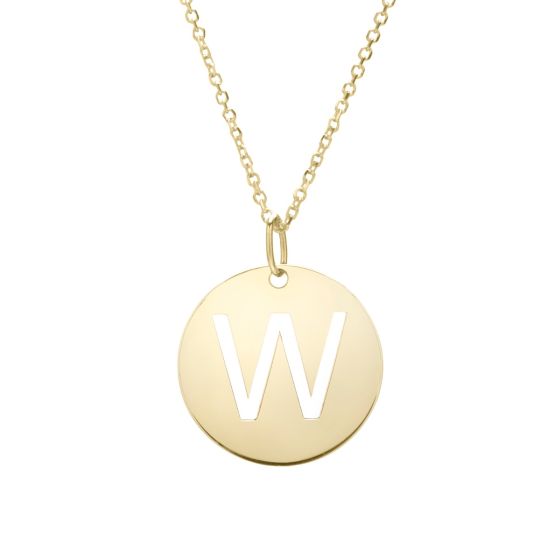 14K Initial Pendant Necklace