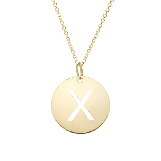 14K Initial Pendant Necklace