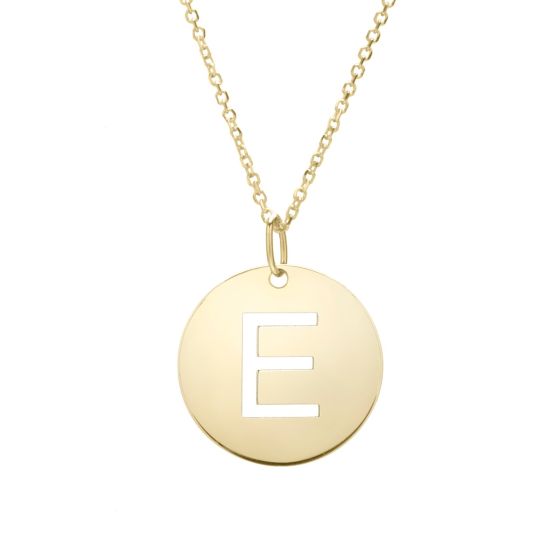 14K Initial Pendant Necklace