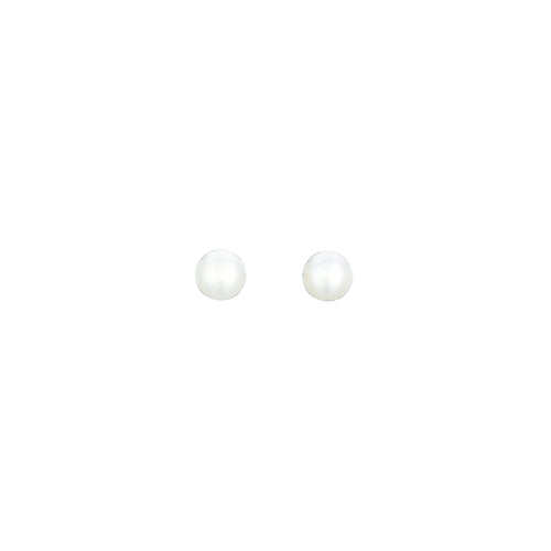 14K Pearl Earrings, 5mm