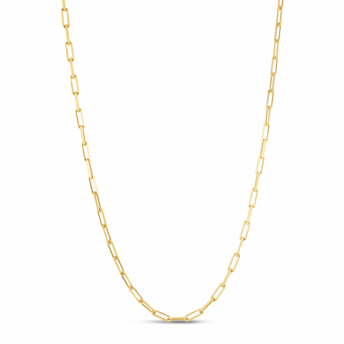 14K Plated Paperclip Chain Necklace, 2.95mm