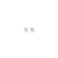 14K Polished Ball 3mm Earrings, White Gold
