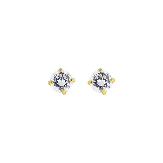 Round CZ Earrings