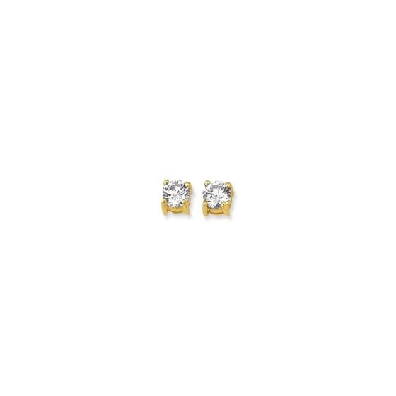 Round CZ Earrings