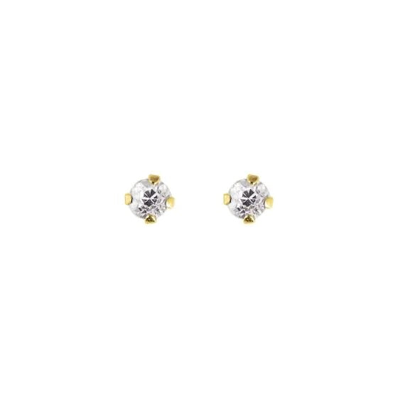 Round CZ Earrings