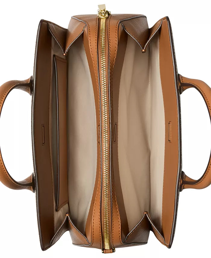 Michael Kors Laila Medium Satchel, Signature Brown