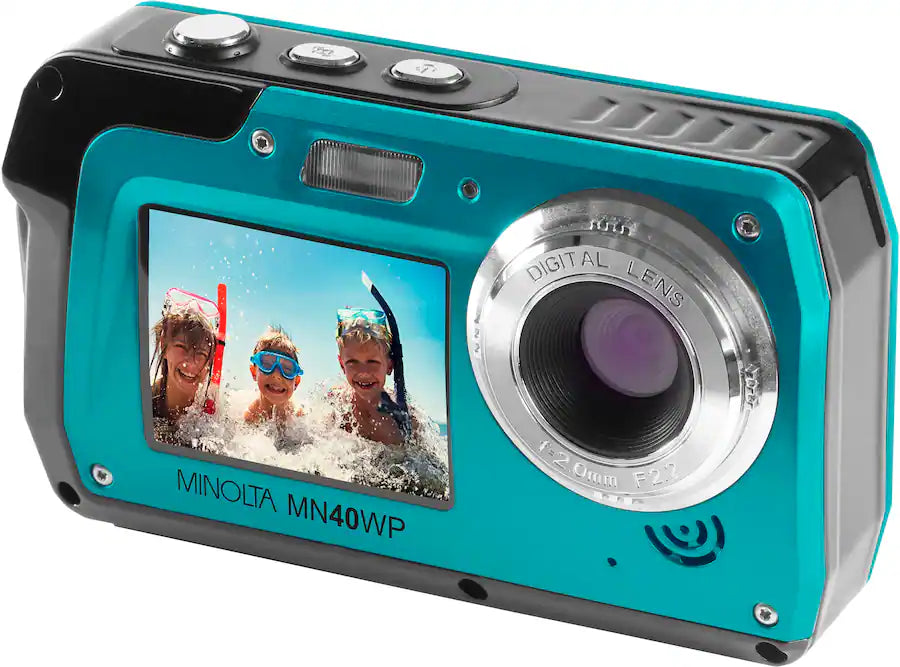 Minolta 48.0 Megapixel Waterproof Digital Camera, Blue