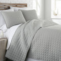 Circles Classic Quilt Set, Steel Grey