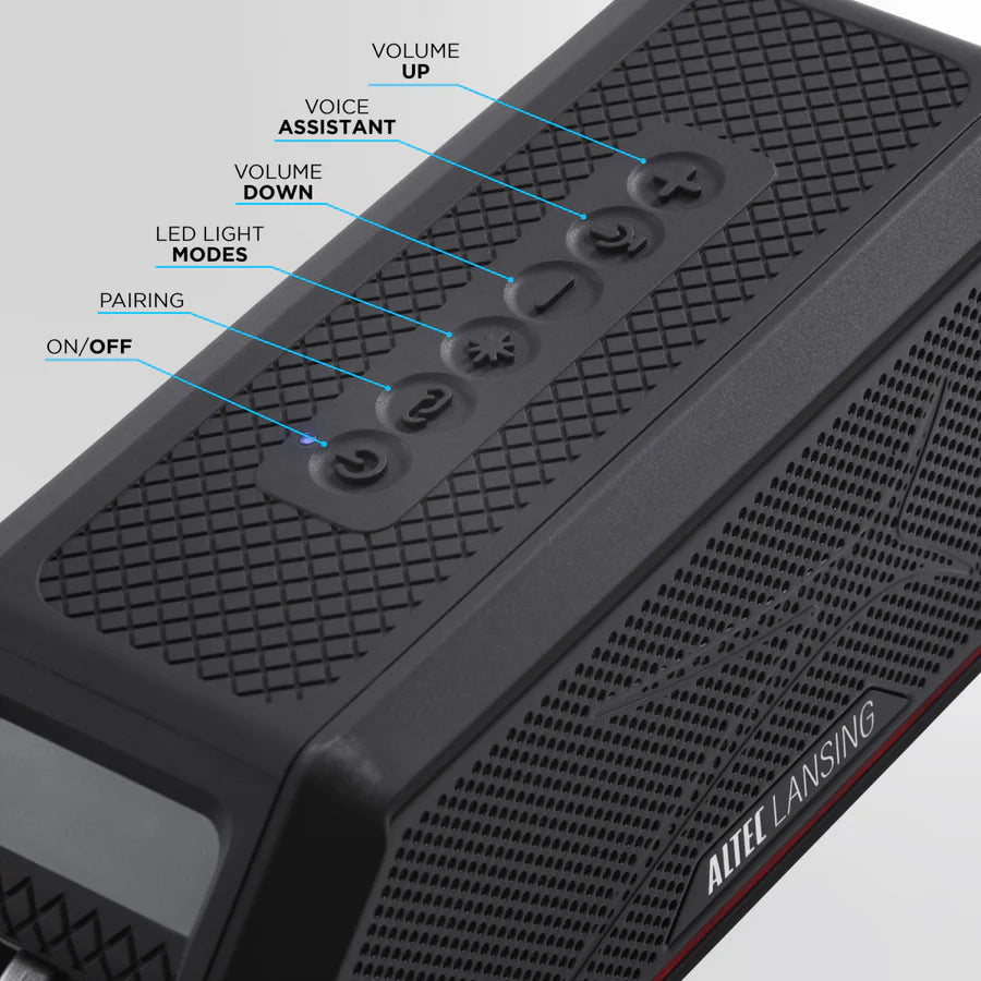 Altec Lansing HydraJolt 2.0 Bluetooth Speaker, Black