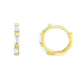 Baguette CZ Huggie Earrings