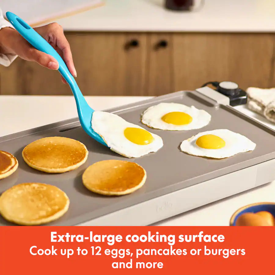 Bella 10" x 20" Ceramic Electric Griddle, Oatmilk