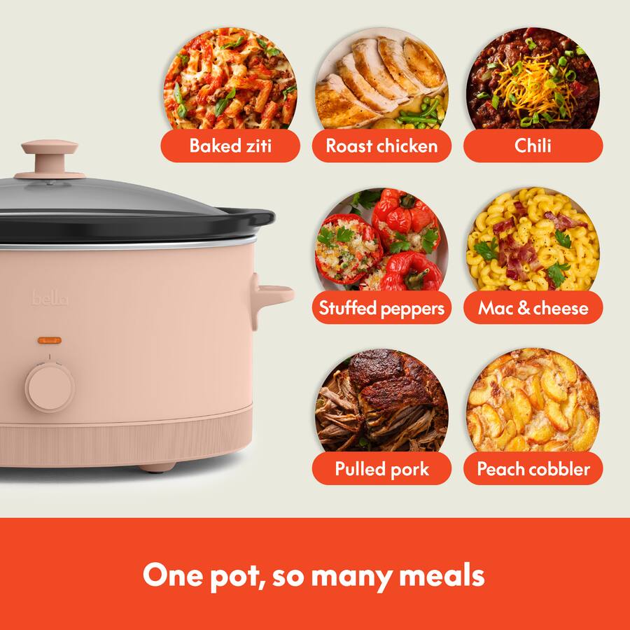 Bella 6 Quart Manual Slow Cooker, Blossom
