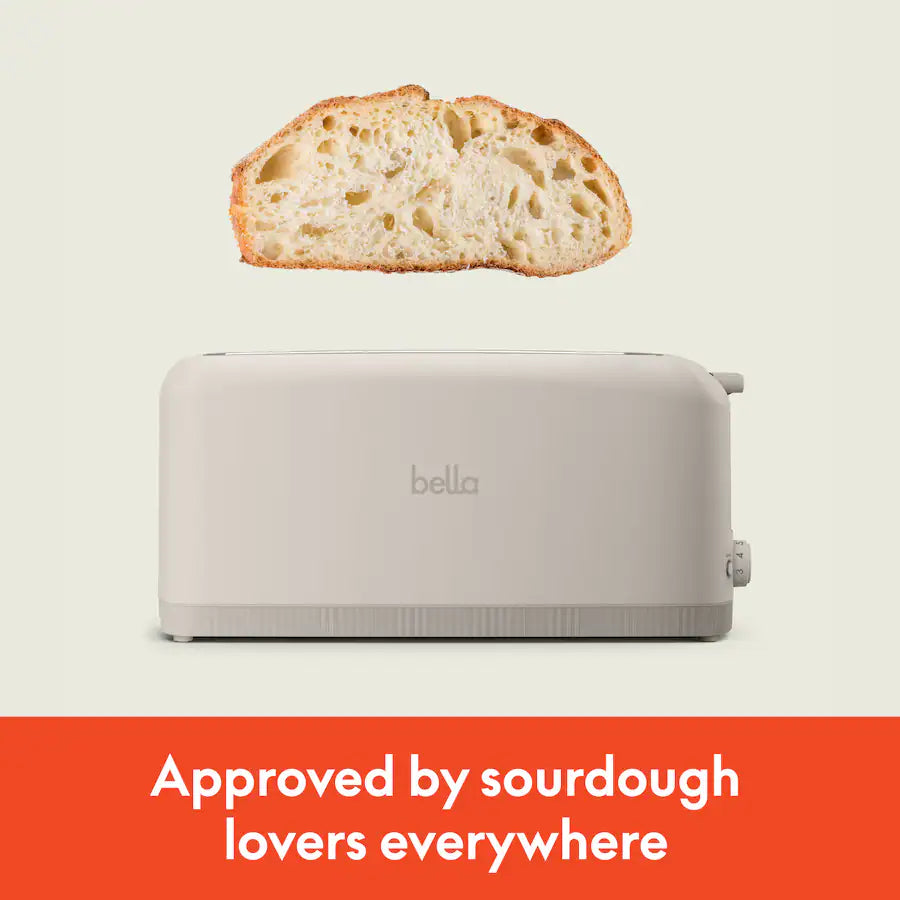 Bella Fits Anywhere 2 Slice Slim Toaster, Oatmilk