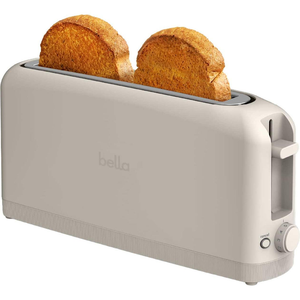 Bella - Fits-Anywhere 2-Slice Slim Toaster - Oatmilk