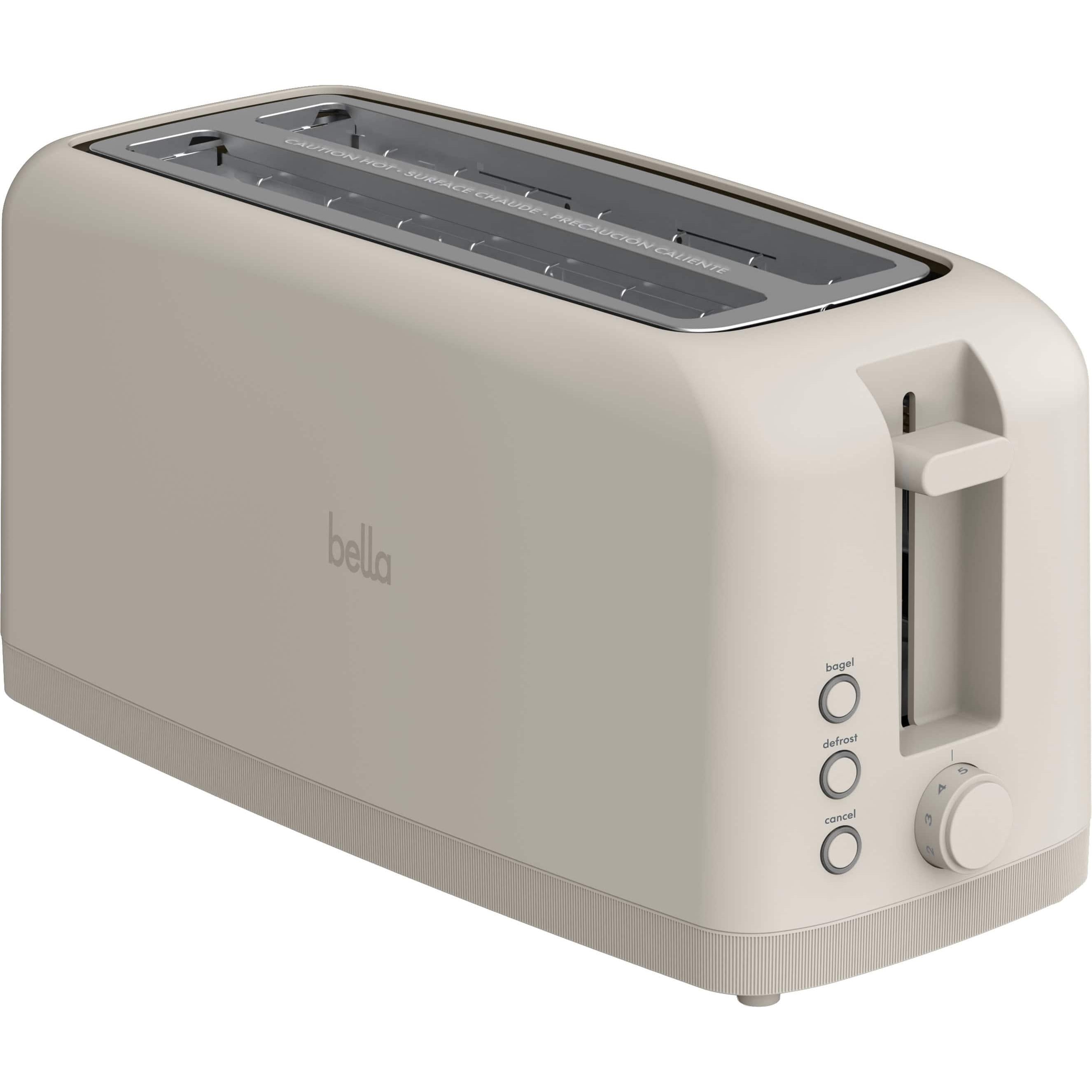Bella - Fits-Anywhere 4-Slice Slim Toaster - Oatmilk