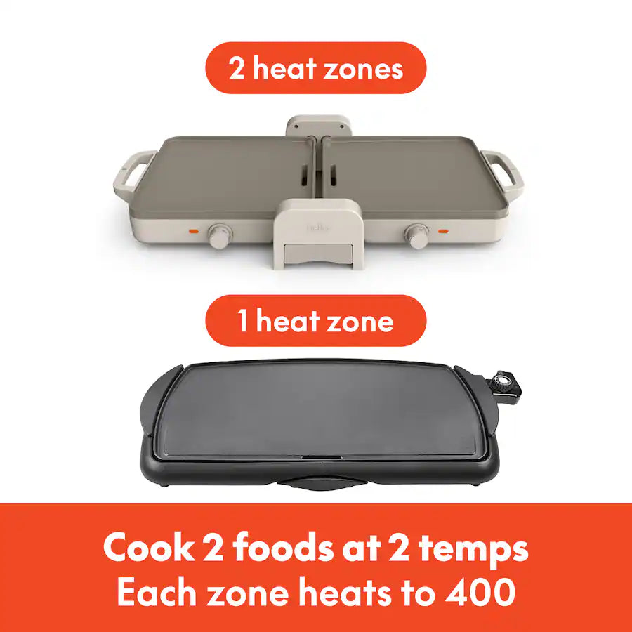 Bella Fits Anywhere Fold & Store Electric Griddle, Oatmilk