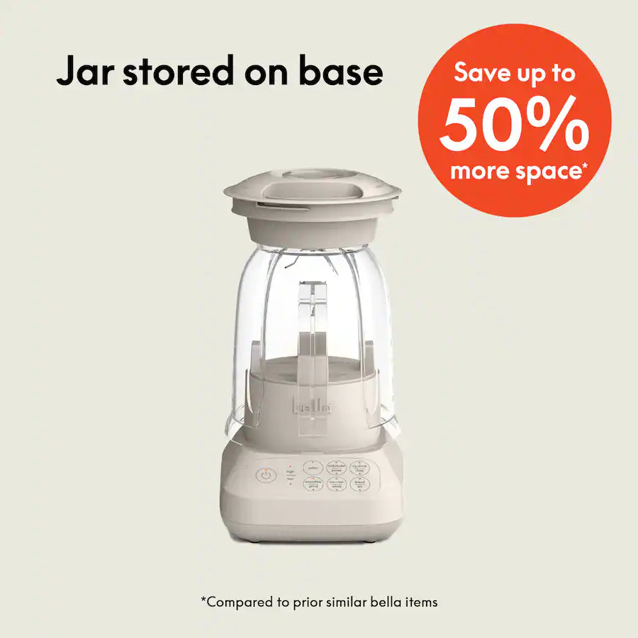 Bella Fits Anywhere Kitchenware: Flip & Store 48 oz Blender, Oatmilk