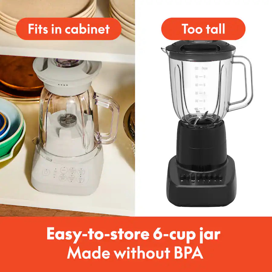 Bella Fits Anywhere Kitchenware: Flip & Store 48 oz Blender, Oatmilk