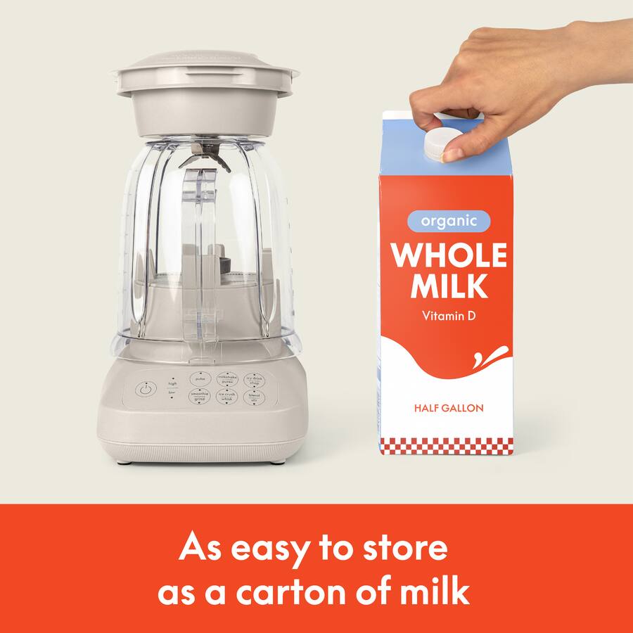 Bella Fits Anywhere Kitchenware: Flip & Store 48 oz Blender, Oatmilk