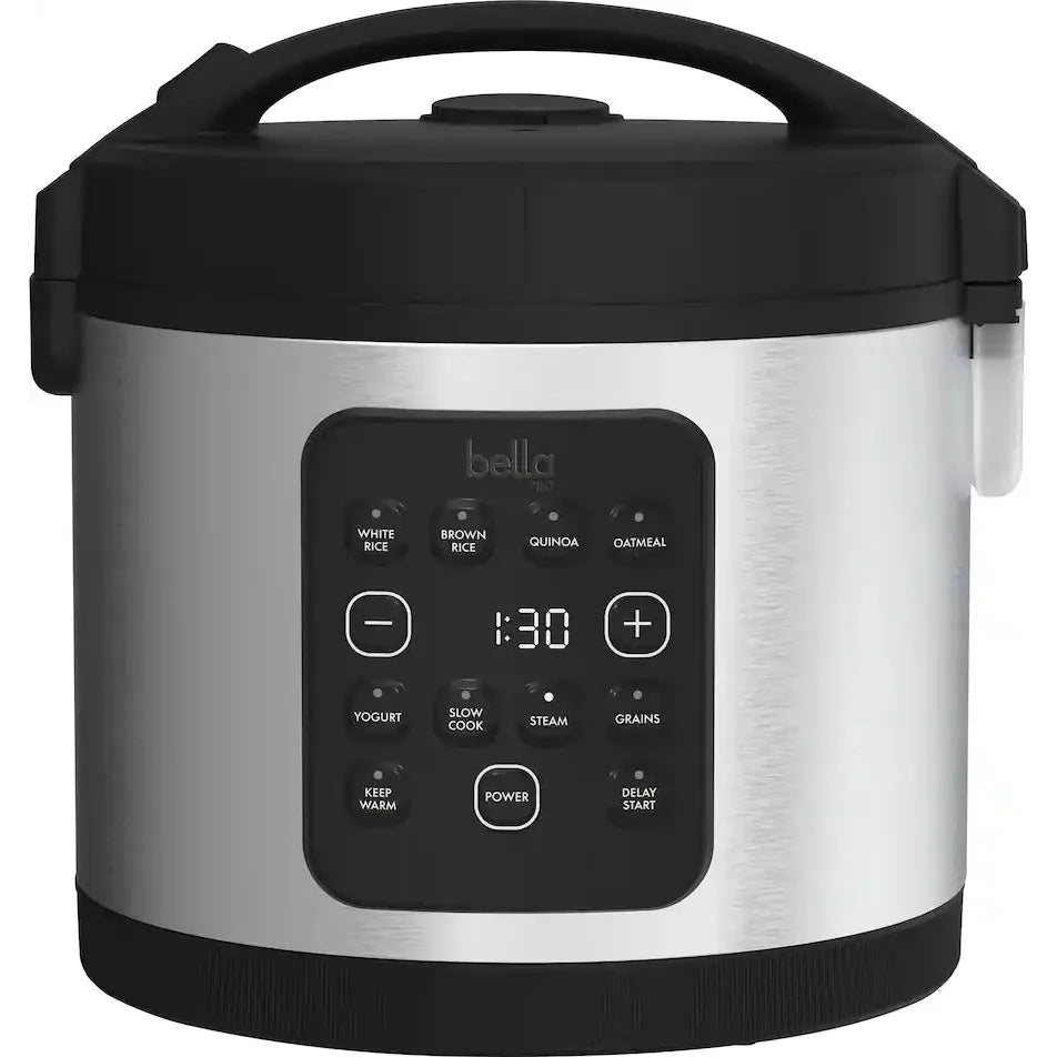 Bella PRO - 20-Cup Digital Rice Cooker - Stainless Steel