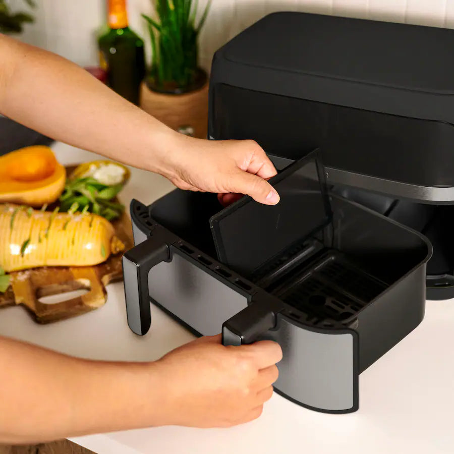 Bella PRO 4 Quart TriZone Touchscreen Air Fryer, Stainless Steel