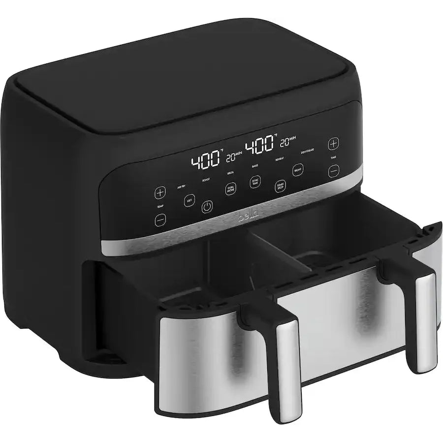 Bella PRO 4 Quart TriZone Touchscreen Air Fryer, Stainless Steel