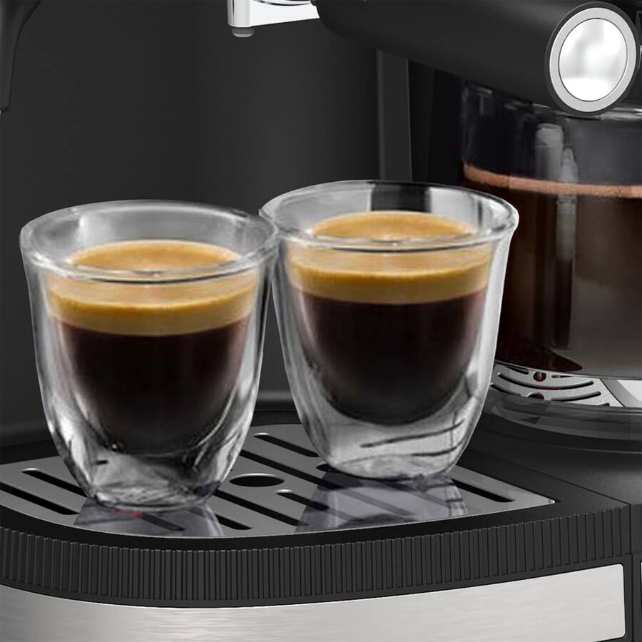 Bella PRO Combo 19 Bar Espresso & 10 Cup Drip Coffee Maker, Stainless Steel