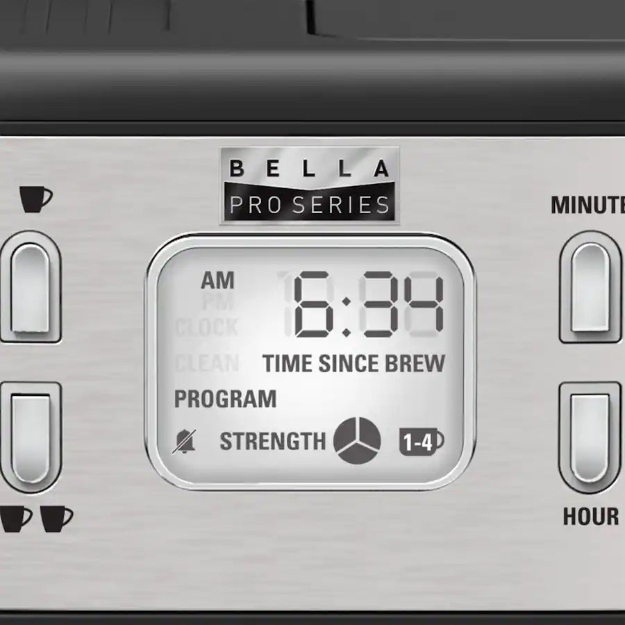 Bella PRO Combo Espresso & Drip Coffee Maker, Stainless Steel