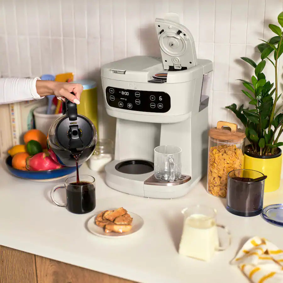 Bella PRO MultiBrew 12-Cup Drip & Single Serve Coffee Maker, Oatmilk