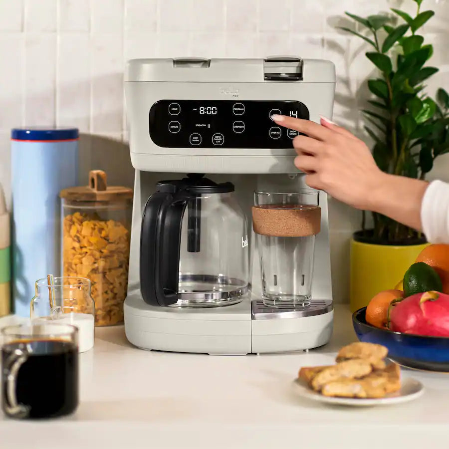 Bella PRO MultiBrew 12-Cup Drip & Single Serve Coffee Maker, Oatmilk