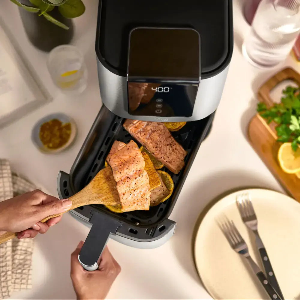 Bella Pro 4 Quart Touchscreen Slim Air Fryer, Stainless Steel