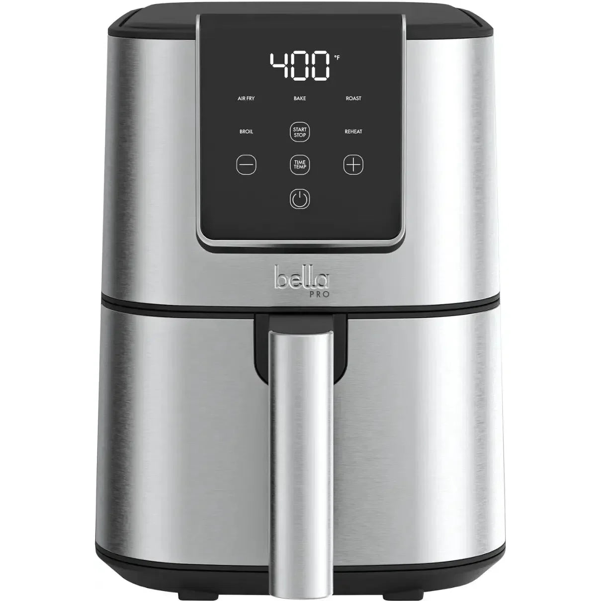 Bella Pro 4 Quart Touchscreen Slim Air Fryer, Stainless Steel