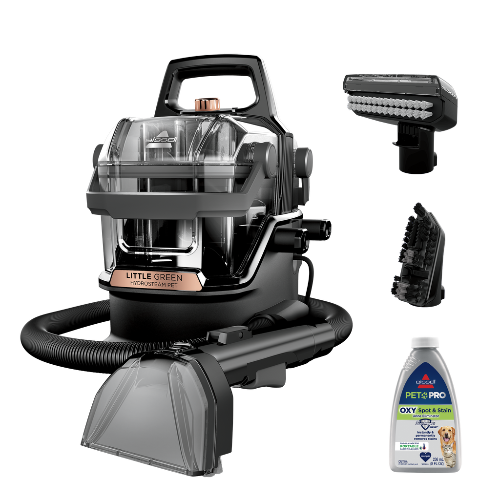 Bissell Little Green HydroSteam Pet Corded Portable Deep Cleaner, Titanium