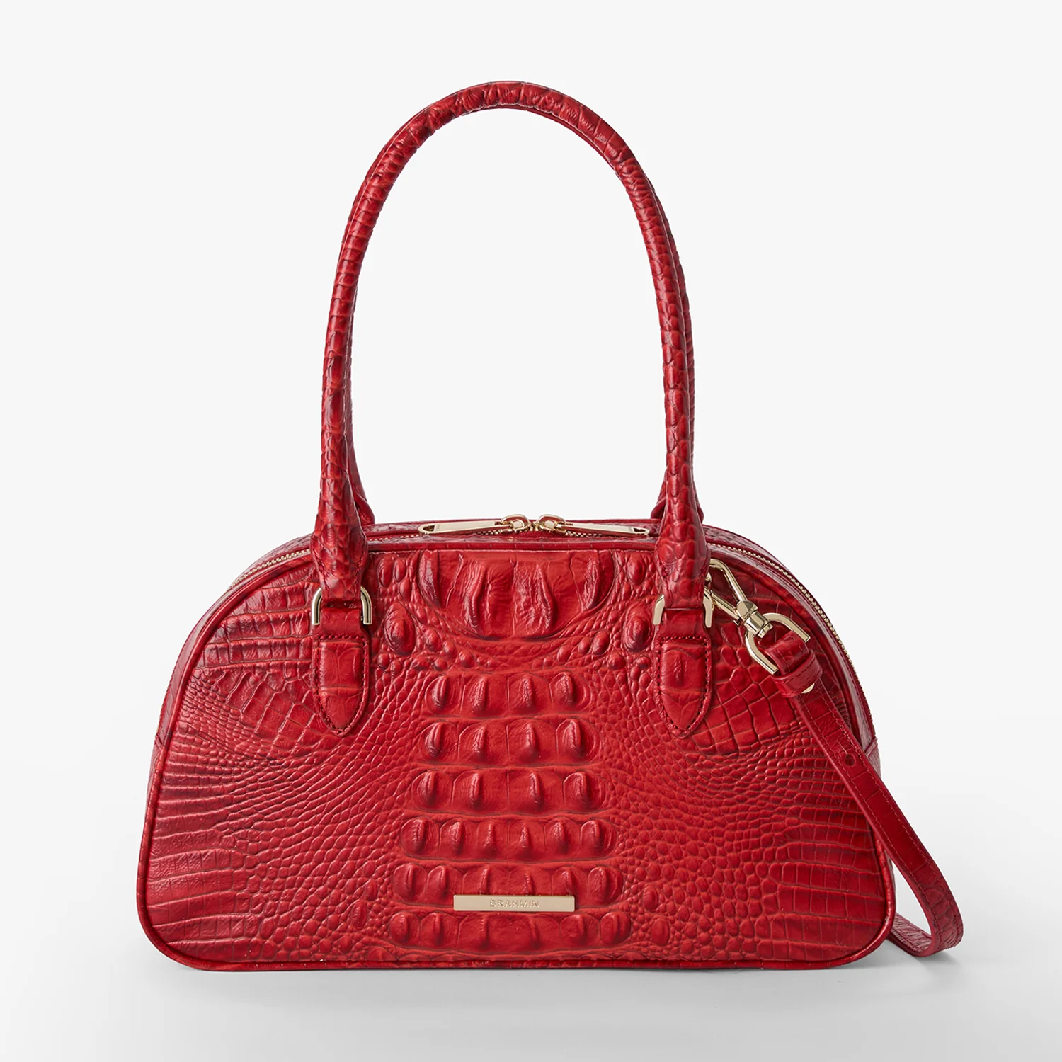 Brahmin Alden Road Collection Angie Satchel, Salsa