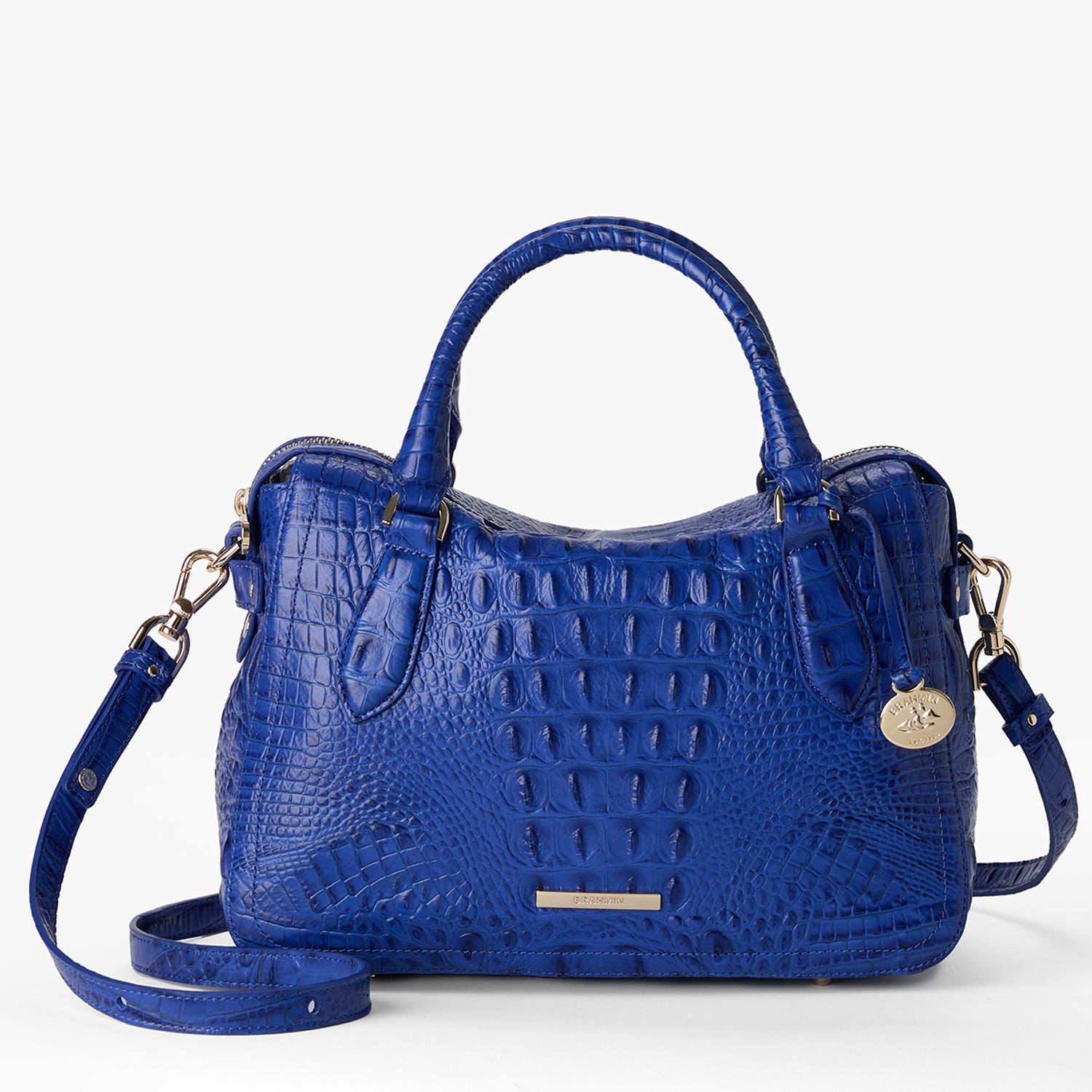 Brahmin Alden Road Collection Micaela Satchel, Blue