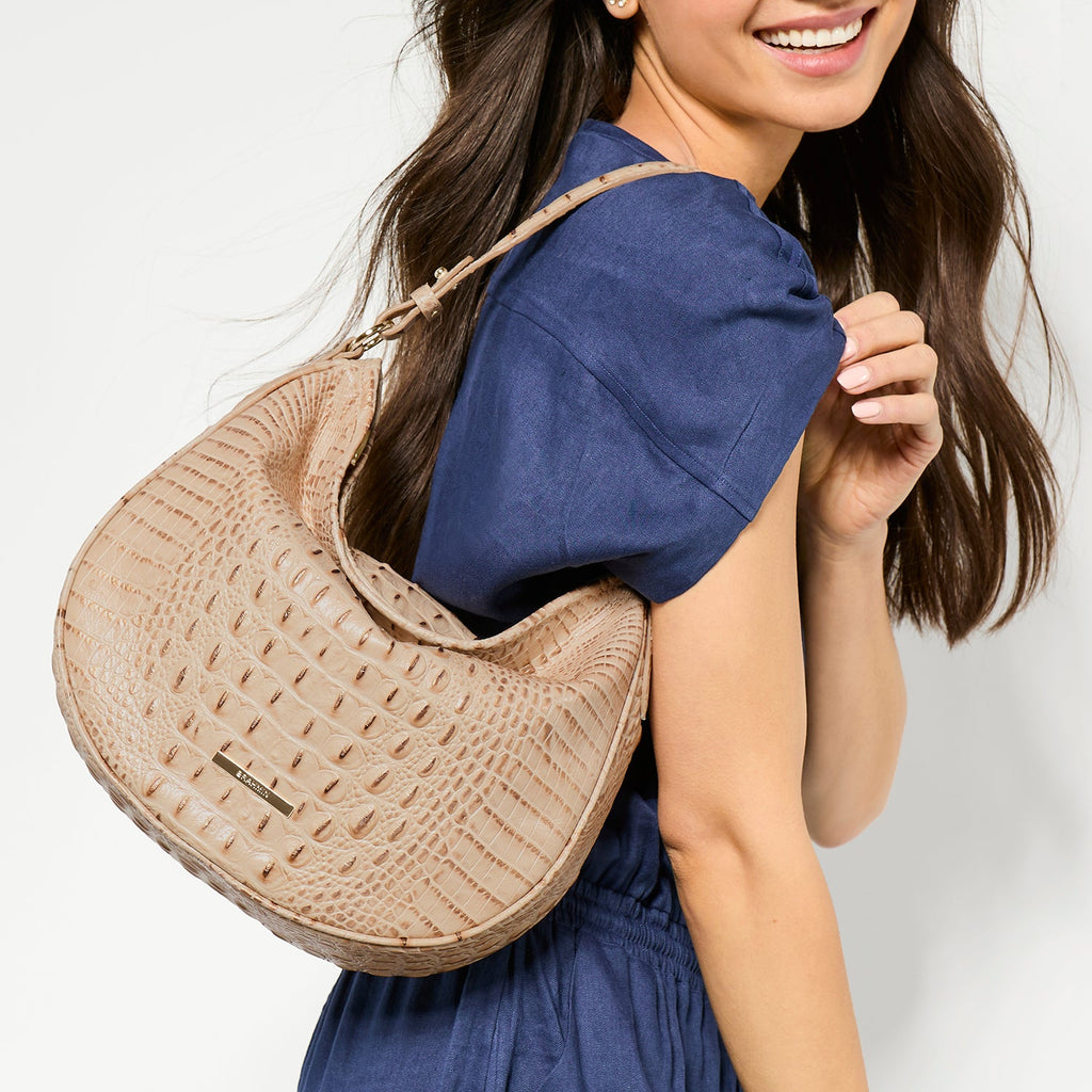 Brahmin Alden Road Collection Small Kathleen Shoulder Bag, Blue