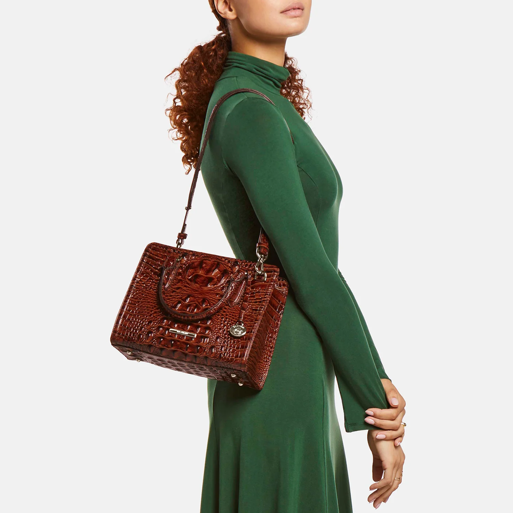 Brahmin Melbourne Collection Cami Satchel, Red Opal