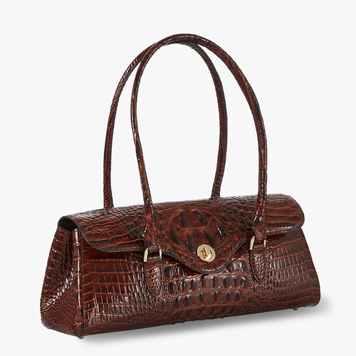 Brahmin Melbourne Collection Dayan Satchel, Timeless Taupe
