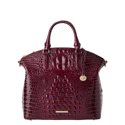 Brahmin Melbourne Collection Large Duxbury Satchel, Cherry Lacquer